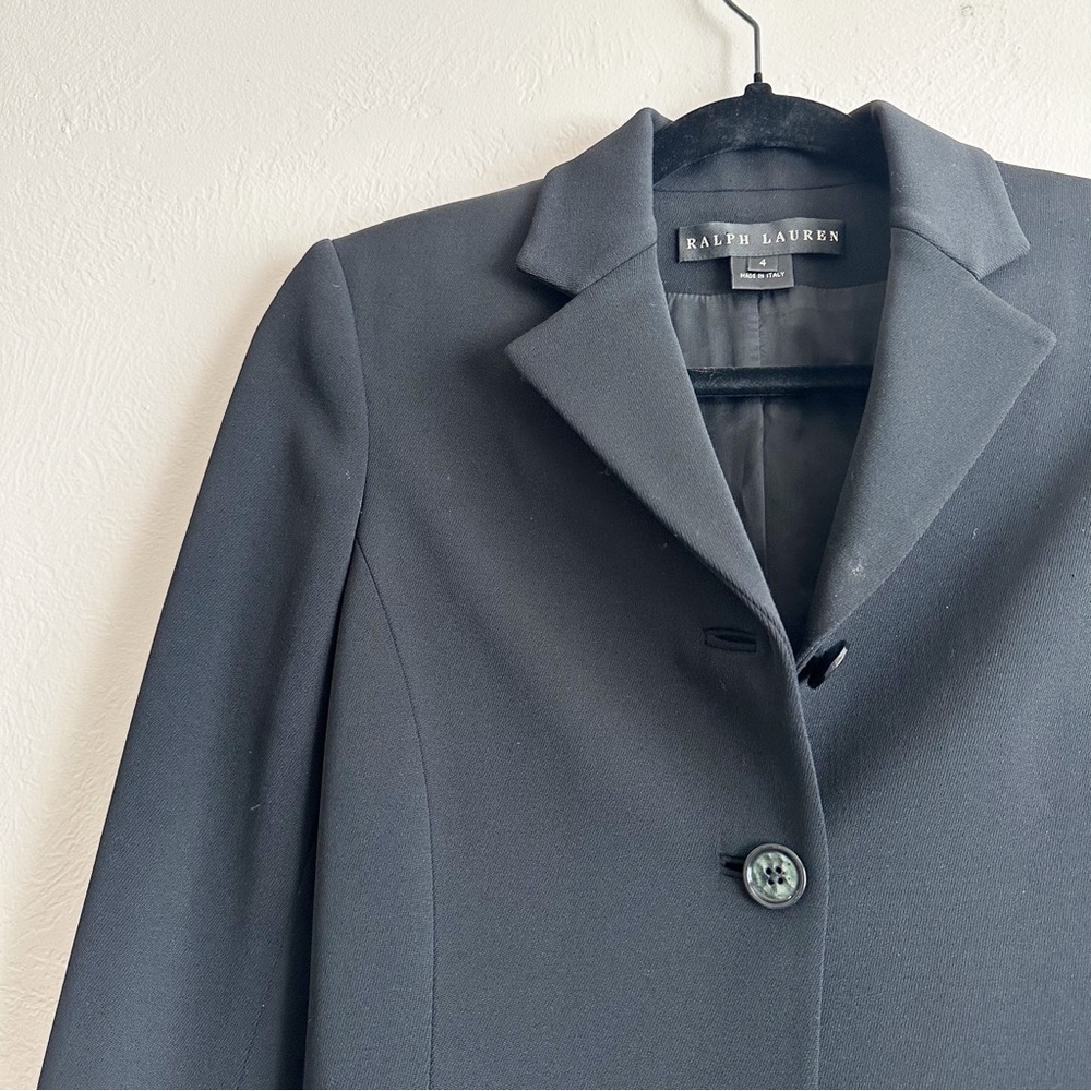 Ralph Lauren Women's Elegant Black Suit Blazer Jacket size 4 - Picture 3 of 8